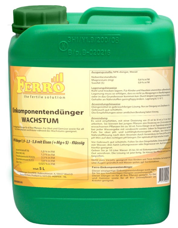 FERRO 1-Komponentendünger Wachstum beim Growshop ULLa Köln preiswert online kaufen