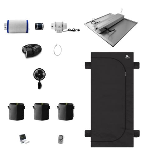 Komplettset CALUMA 100 x 100  x 200 cm/320 Watt LED