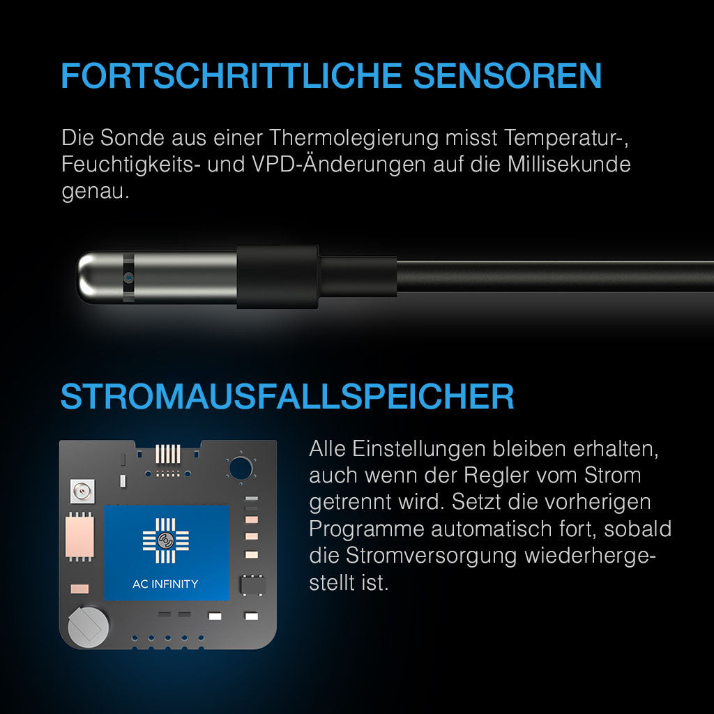 AC Infinity CONTROLLER 69 PRO für bis zu vier Geräte, Bluetooth + WiFi erhältlich bei Ulla Köln