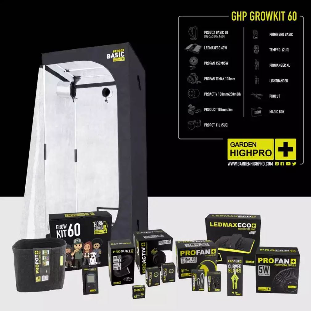 Growboxset GHP 60 x 60 x 160 cm | LED mit 60 Watt