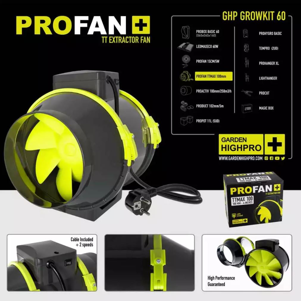 Growboxset GHP 60 x 60 x 160 cm | LED mit 60 Watt