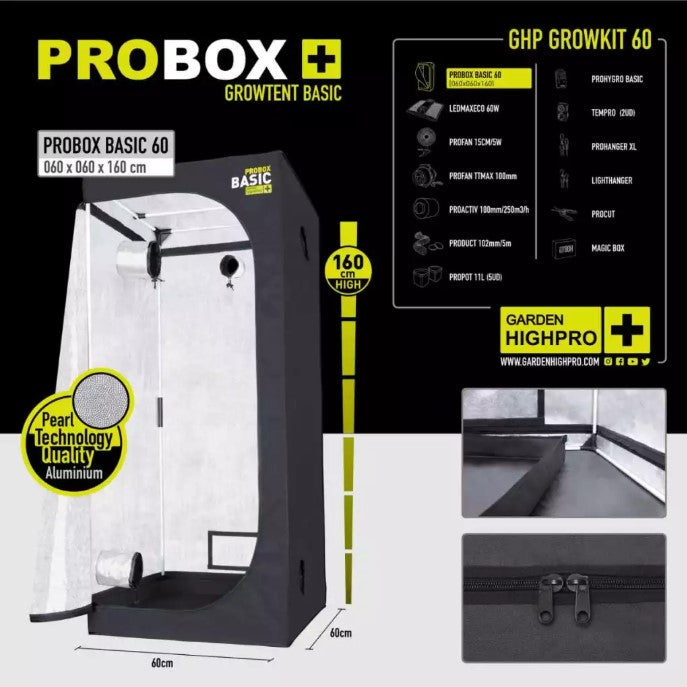 Komplettset GHP 60 x 60 x 160 cm/150 Watt
