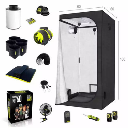 Growboxset GHP 60 x 60 x 160 cm | LED mit 60 Watt