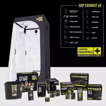 Growboxset GHP 60 x 60 x 160 cm | LED mit 60 Watt